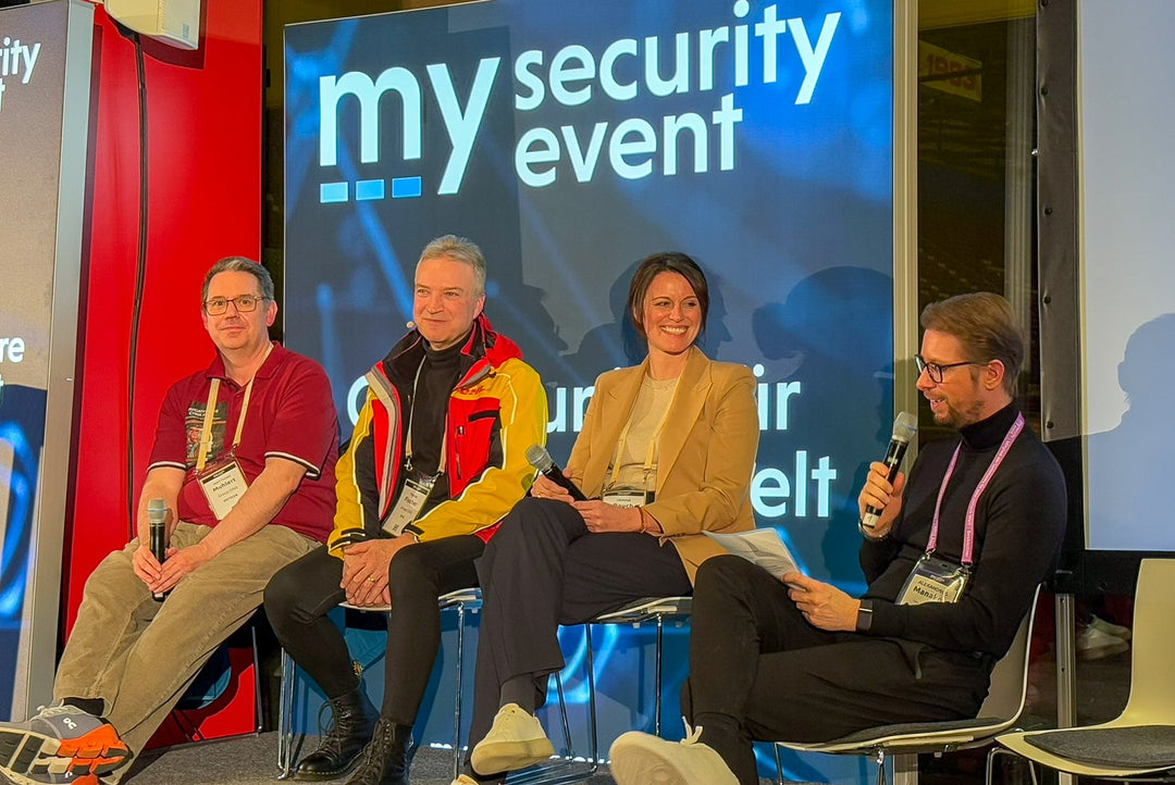 Zu Gast beim mysecurityevent moderierte Alexandros Manakos die NIS2-Paneldiskussion.